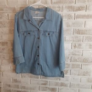 C.M.C. Denim Top sz S U.S.A. 100% Cotton Classic Versatile